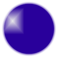 esfera cor azul